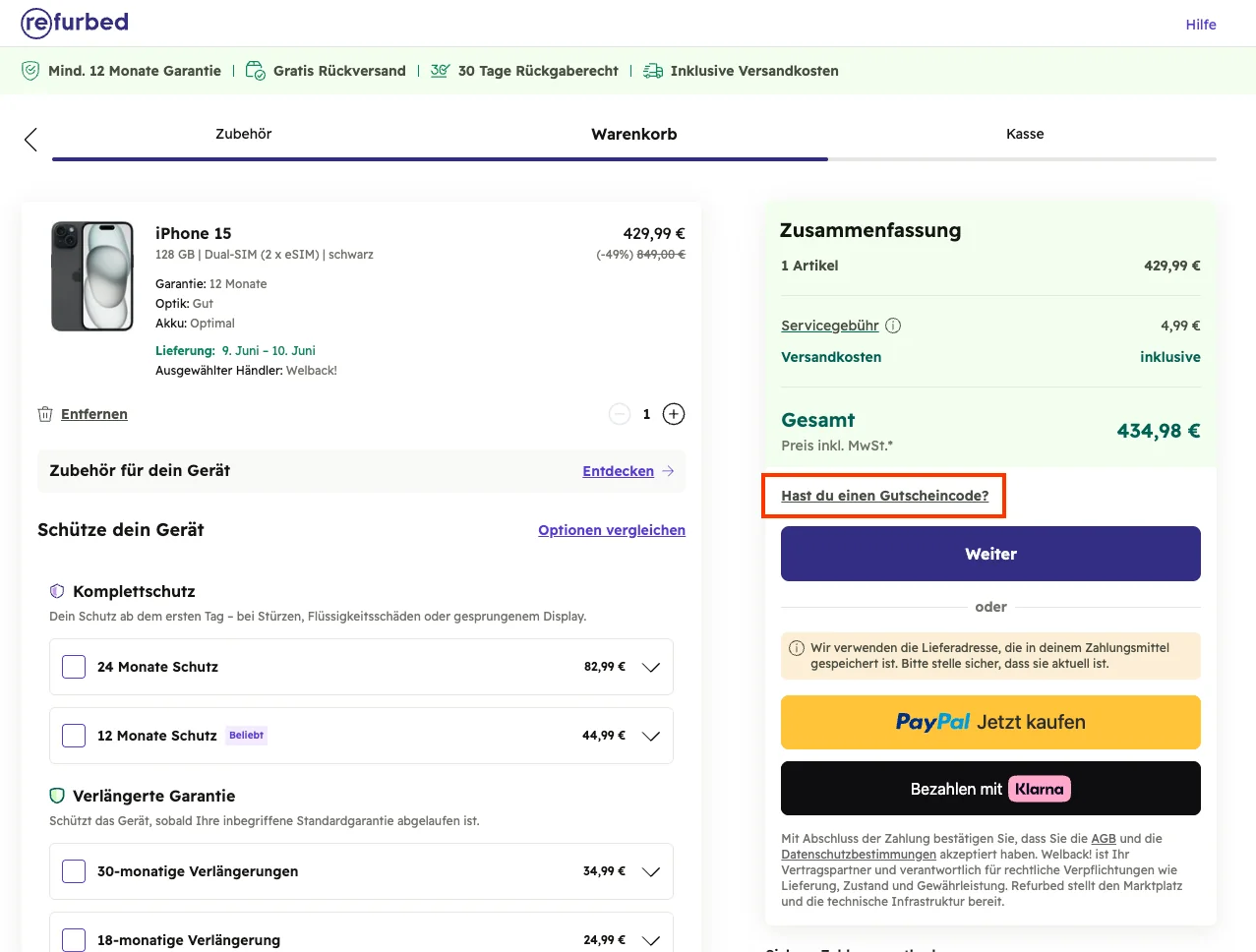 So verwendest du die Gutscheincodes - Refurbed